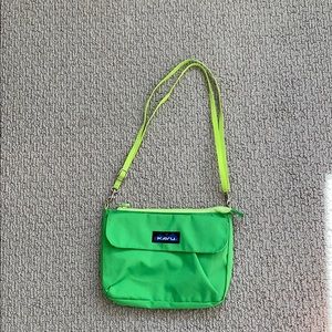 Neon green Kavu shoulder purse